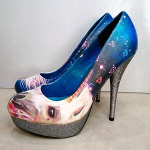 New Iron Fist Unicorn outer space high heels woman's Size US 10